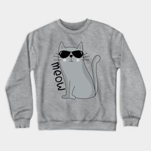 Cool Cat (Meow) Crewneck Sweatshirt